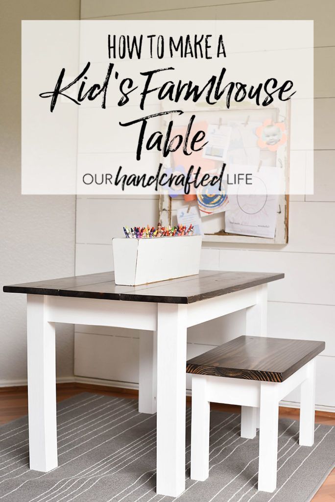 How to Make a DIY Farmhouse Kid's Table -   23 diy room table
 ideas