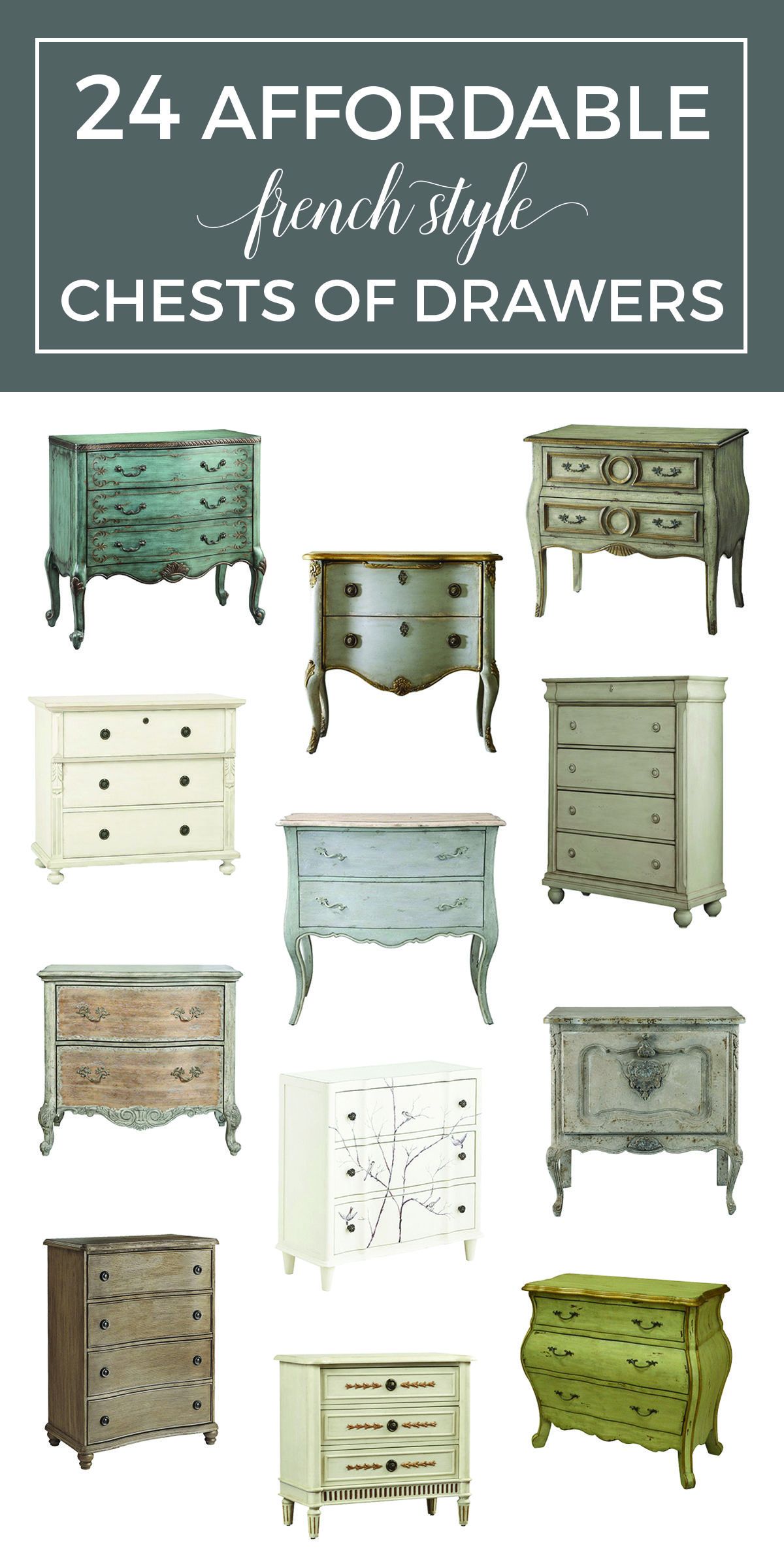 The French Dresser: 24 Affordable French Style Chests of Drawers -   23 french style furniture
 ideas