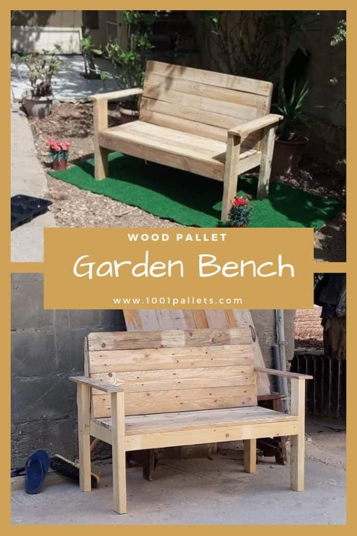 Garden Bench from Wood Pallets -   23 homemade garden bench
 ideas