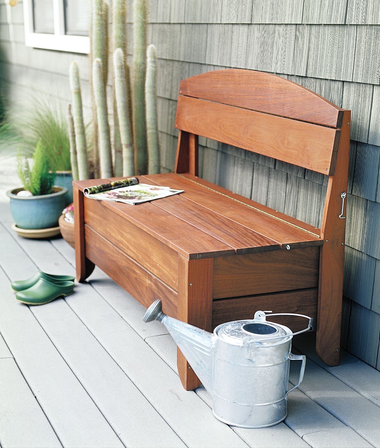 How to Build a Bench With Hidden Storage -   23 homemade garden bench
 ideas