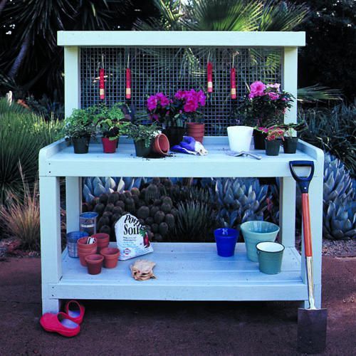 45 Free DIY Potting Bench Plans & Ideas That Will Make Planting Easier -   23 homemade garden bench
 ideas
