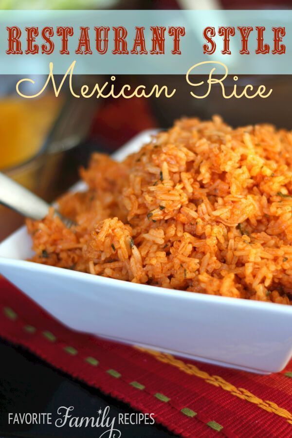 This recipe for Mexican Rice rivals anything you can get in a restaurant. It has the perfect consistency and just the right amount of seasoning. -   23 mexican rice recipes
 ideas