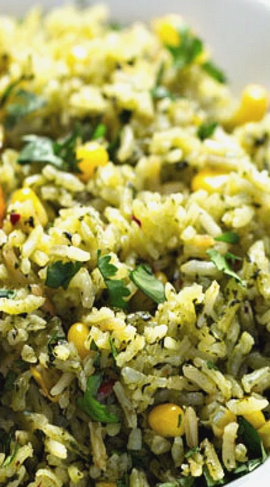 Green Mexican Rice with Corn -   23 mexican rice recipes
 ideas