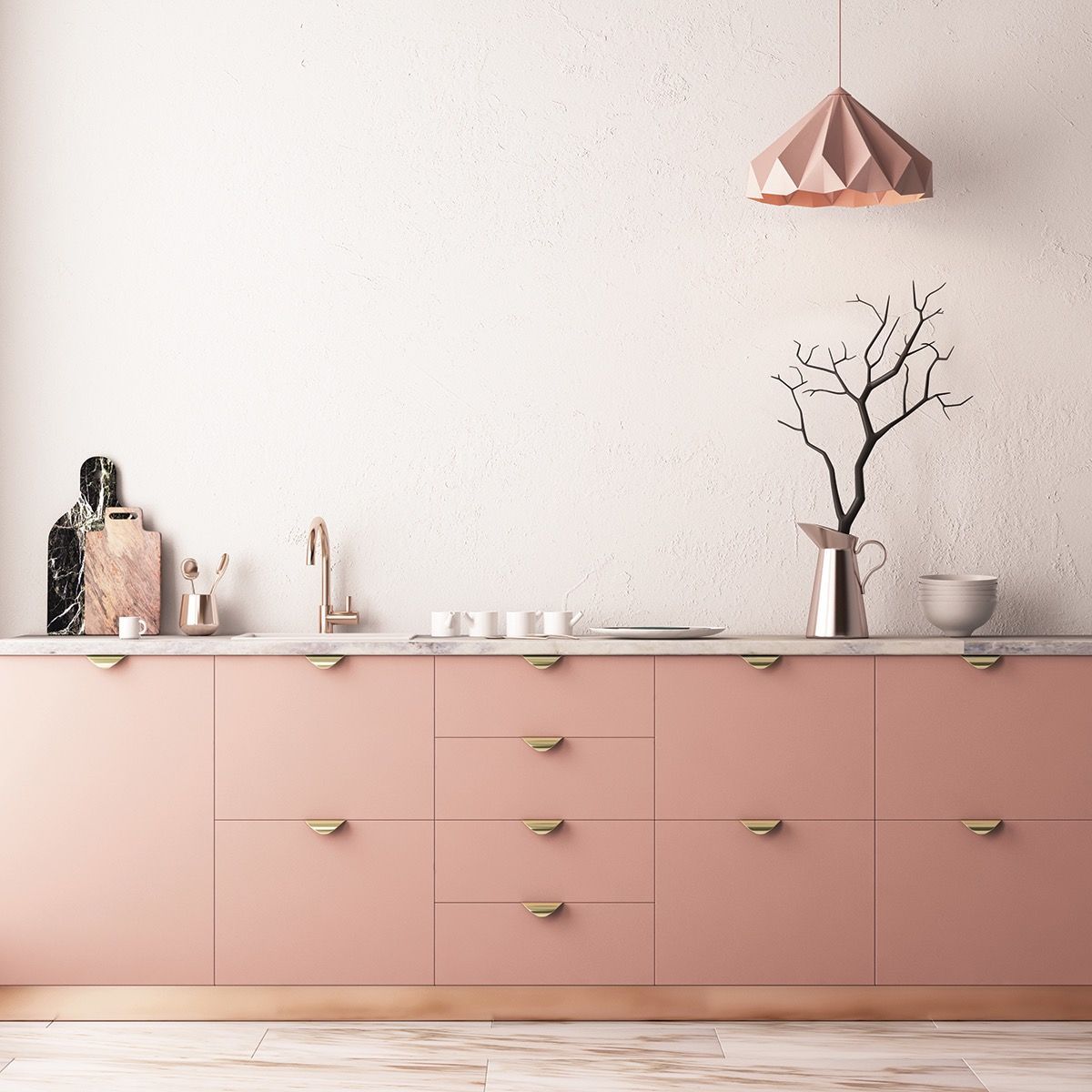 51 Inspirational Pink Kitchens With Tips & Accessories To Help You Design Yours -   23 pink kitchen decor
 ideas