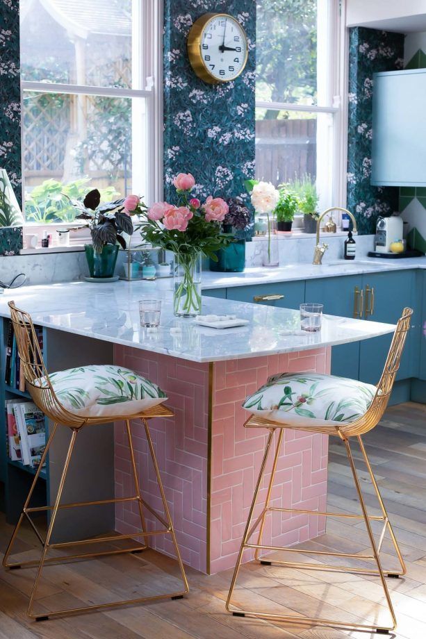 Kitchen Wallpaper Inspiration To Transform Your Home -   23 pink kitchen decor
 ideas