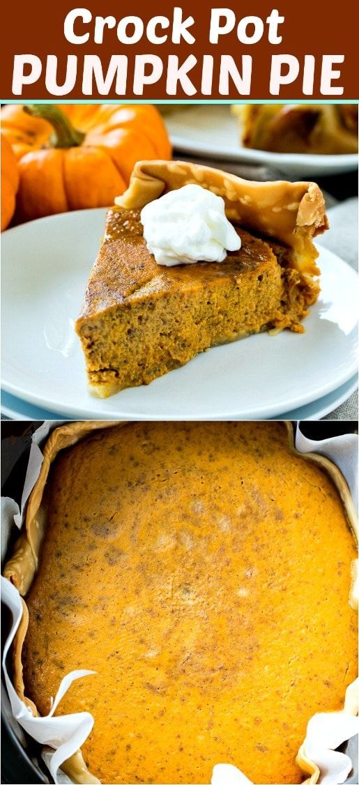 Crock Pot Pumpkin Pie -   23 pumpkin recipes crockpot
 ideas