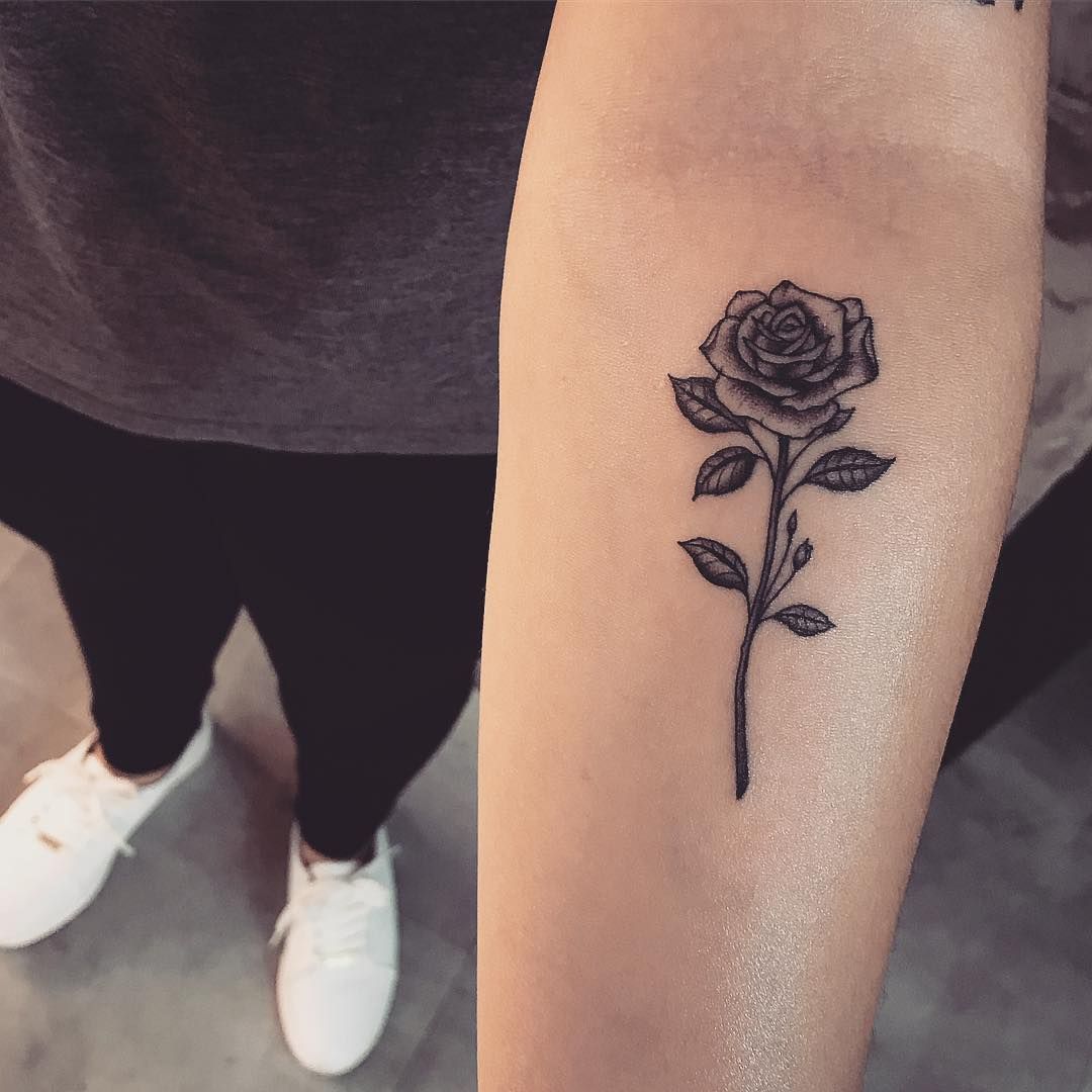 35 Beautiful Rose Tattoos -   23 simple tattoo rose
 ideas