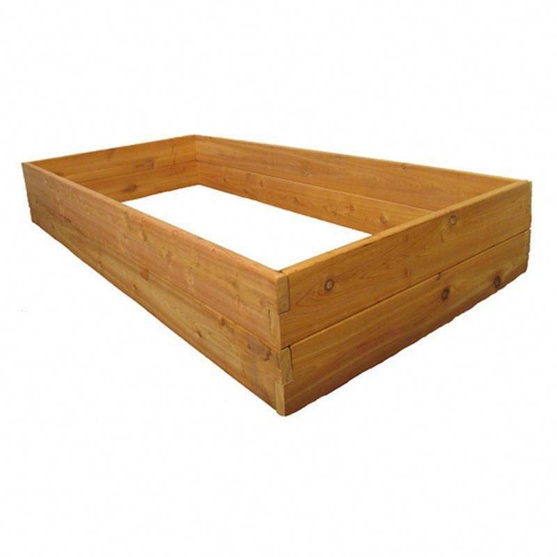 This Western Red Cedar Wood 3-Ft x 6-Ft Raised Garden Bed Planter Kit - Made in USA, is available in 2 sizes. Made from long lasting Western Red Cedar, a durable and naturally rot-resistant wood. Simple assembly in just minutes, the raised bed corners are half-lapped, with rods placed down through the assembly which keeps corners from working loose over time. Its also easy to stack the boards to make raised beds in many different heights if you choose with multiple units. Superior strength and -   23 stacked garden beds
 ideas