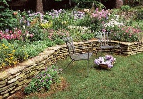 Enchanting Stone Walls Garden Ideas 32 -   23 stacked garden beds
 ideas