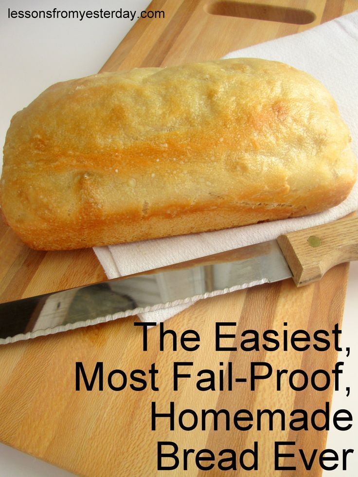 Looking for an easy and fool-proof way to make fresh, homemade bread?  This recipe is practically impossible to mess up, even for beginners!  Plus it's frugal and delicious--and it only requires 4 ingredients. -   24 baking recipes for beginners
 ideas