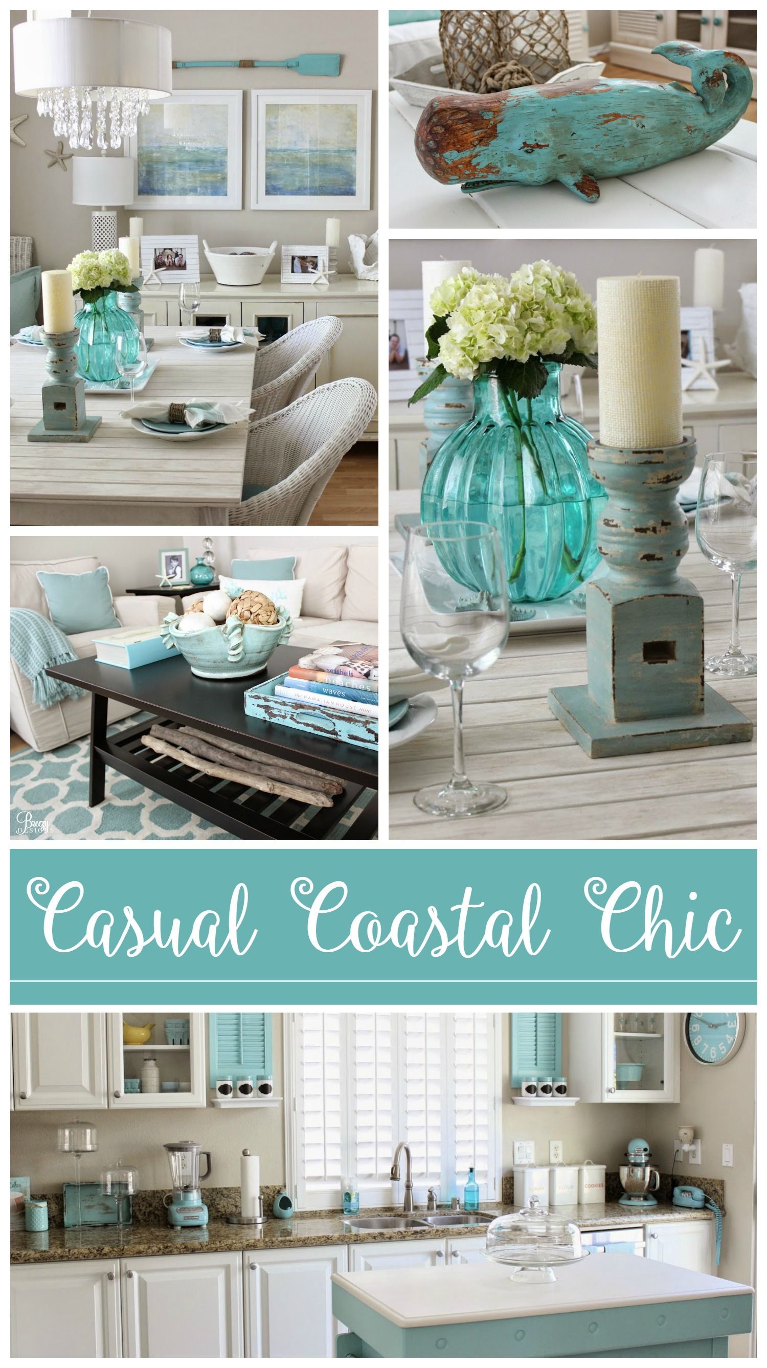 Beach Chic Coastal Cottage Home Tour with Breezy Design -   24 beach decor furniture
 ideas
