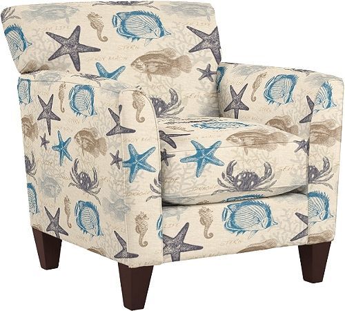 Upholstered Beach Fabric Accent Chairs and Ottomans by La-Z-Boy -   24 beach decor furniture
 ideas
