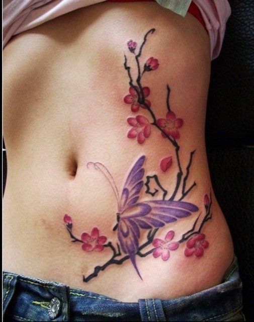 Cherry Blossom Tattoo – What makes the Asian tattoo so popular -   24 cherry blossom ankle tattoo
 ideas