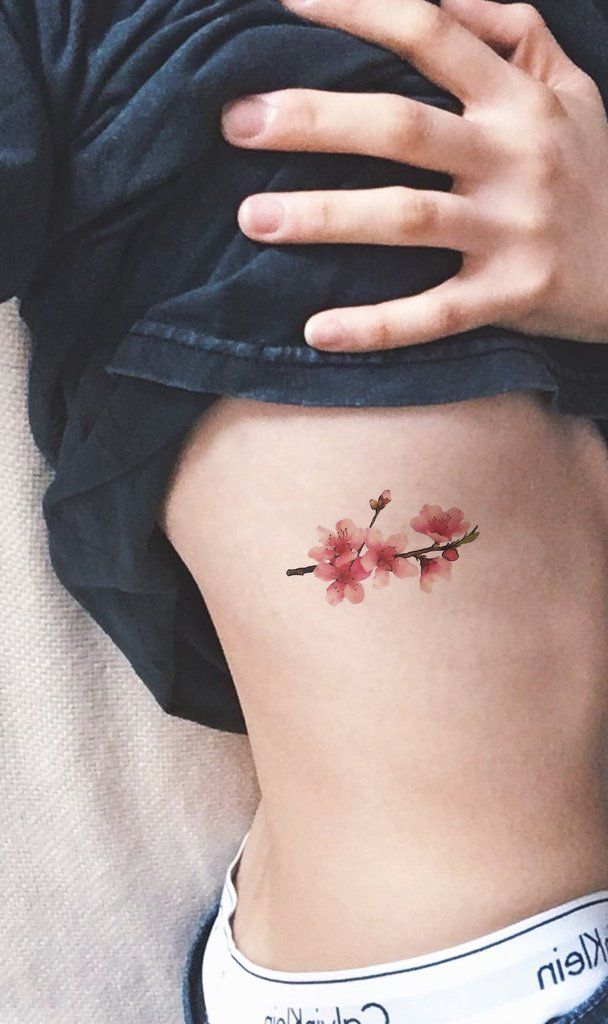 24 cherry blossom ankle tattoo
 ideas