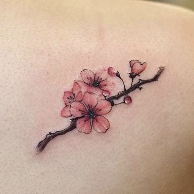 24 cherry blossom ankle tattoo
 ideas