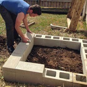 DIY Cinder Block Raised Garden Bed -   24 cinder block raised garden
 ideas