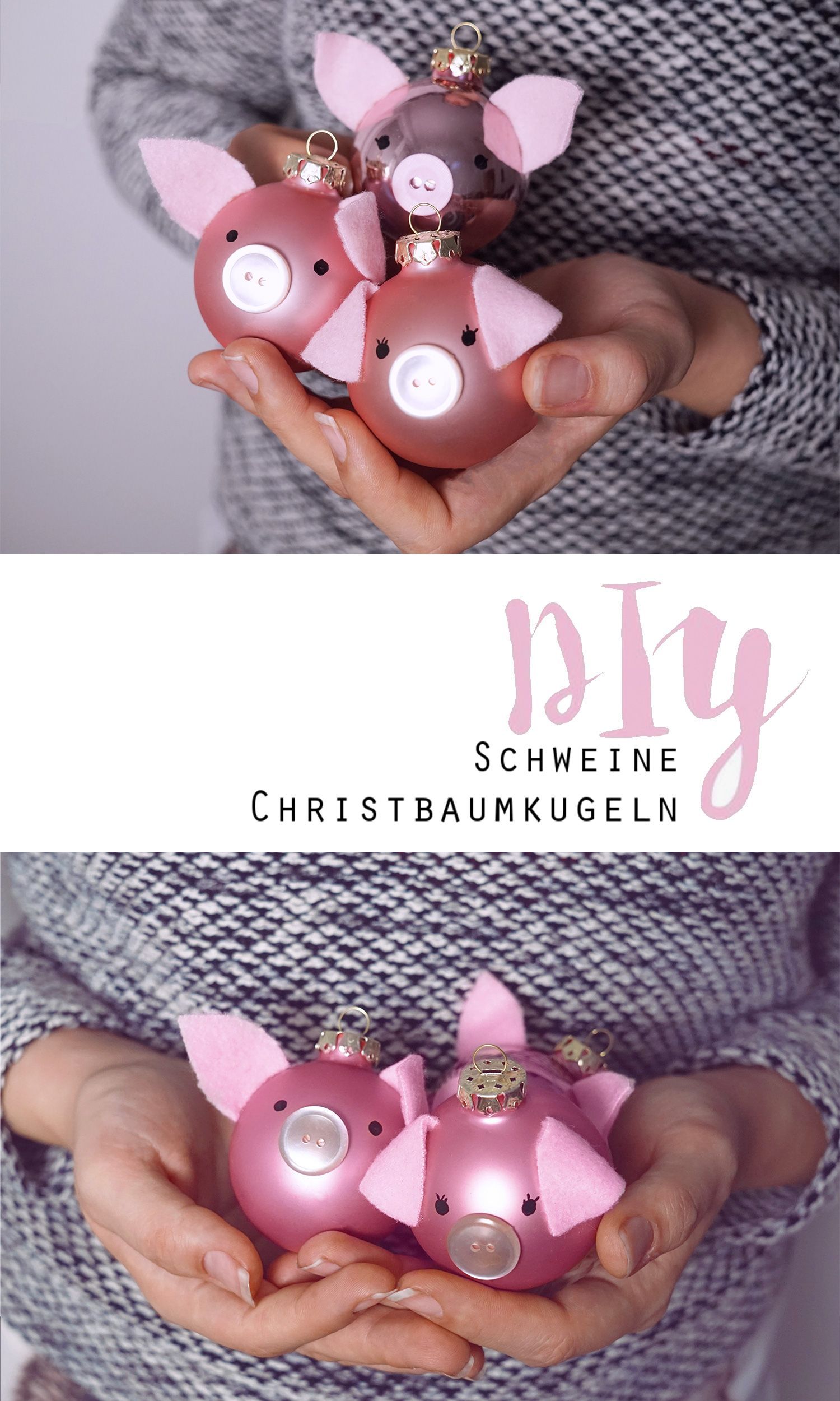 DIY // Schweine-Christbaumkugeln + Gewinnspiel -   24 diy deko einfach
 ideas