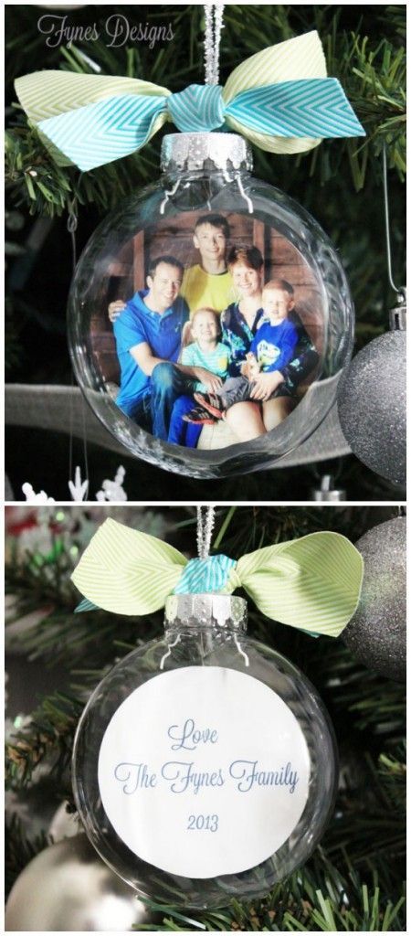 DIY Glass Photo Ornament Tutorial -   24 diy ornaments family
 ideas