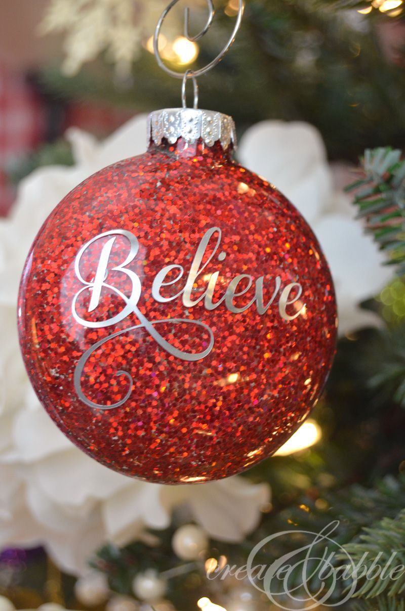 DIY Glitter Christmas Ornaments -   24 diy ornaments family
 ideas