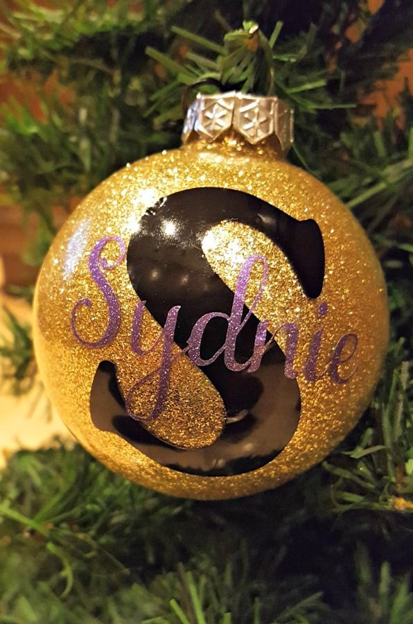 Learn How to Make Personalized DIY Glitter Ornaments -   24 diy ornaments family
 ideas