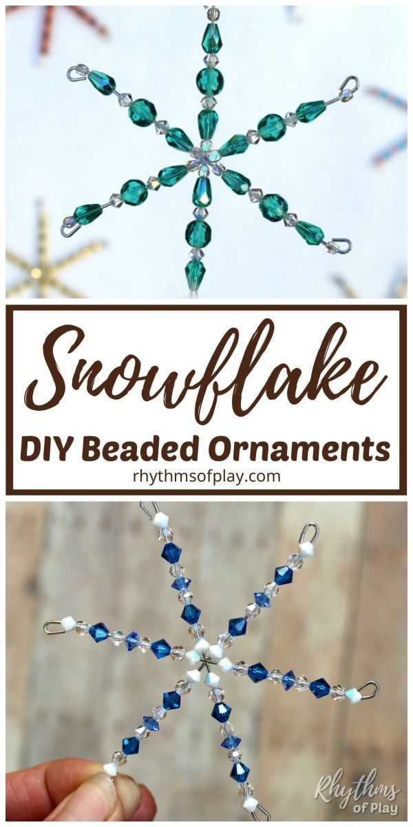 How to Make Beaded Snowflake Ornaments - VIDEO TUTORIAL -   24 diy ornaments family
 ideas