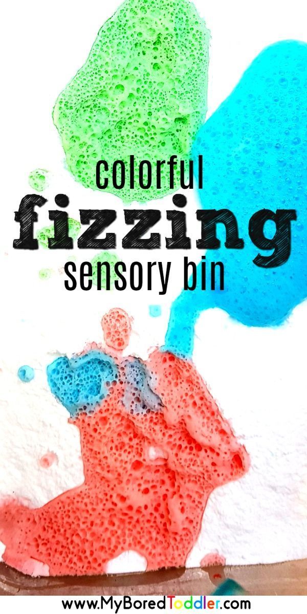 Colorful Fizzing Sensory Bin with Vinegar and Baking Soda -   DIY & Crafts