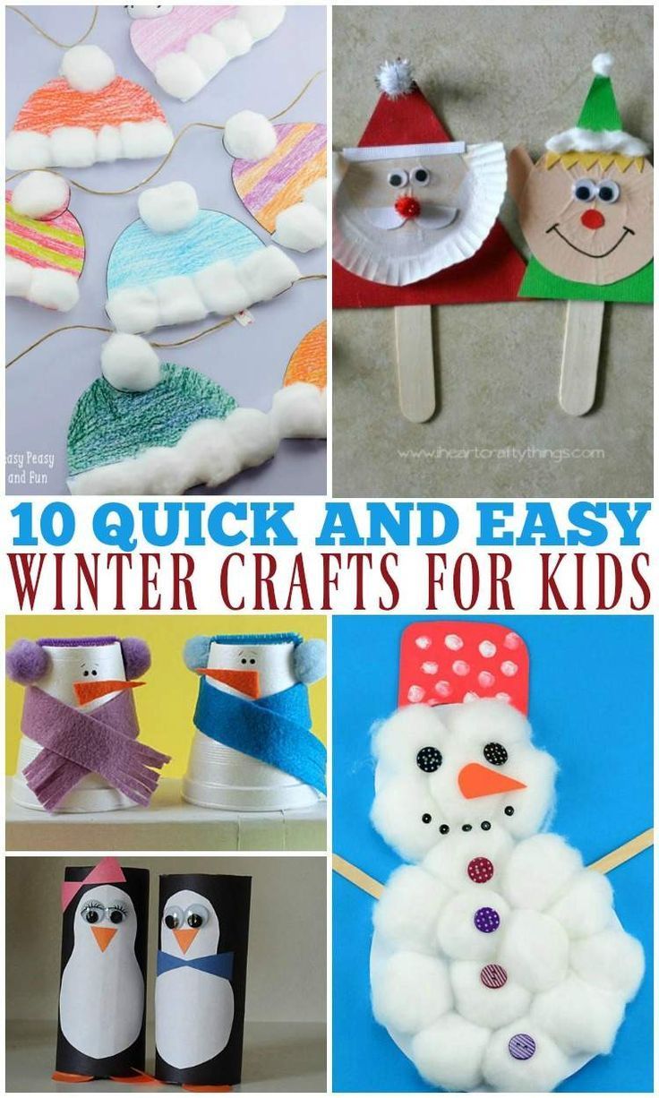 10 Quick and Easy Winter Crafts for Kids -   24 easy crafts for 10 year olds ideas