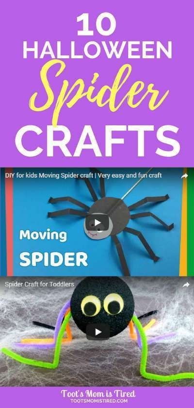 10 Halloween Spider Crafts for Toddlers and Preschoolers -   24 easy crafts for 10 year olds ideas