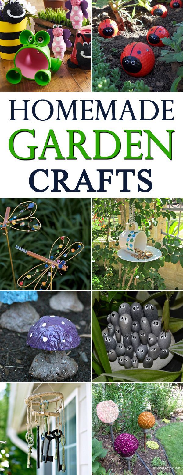 16 Homemade Garden Crafts You Will Love -   24 flower garden crafts ideas