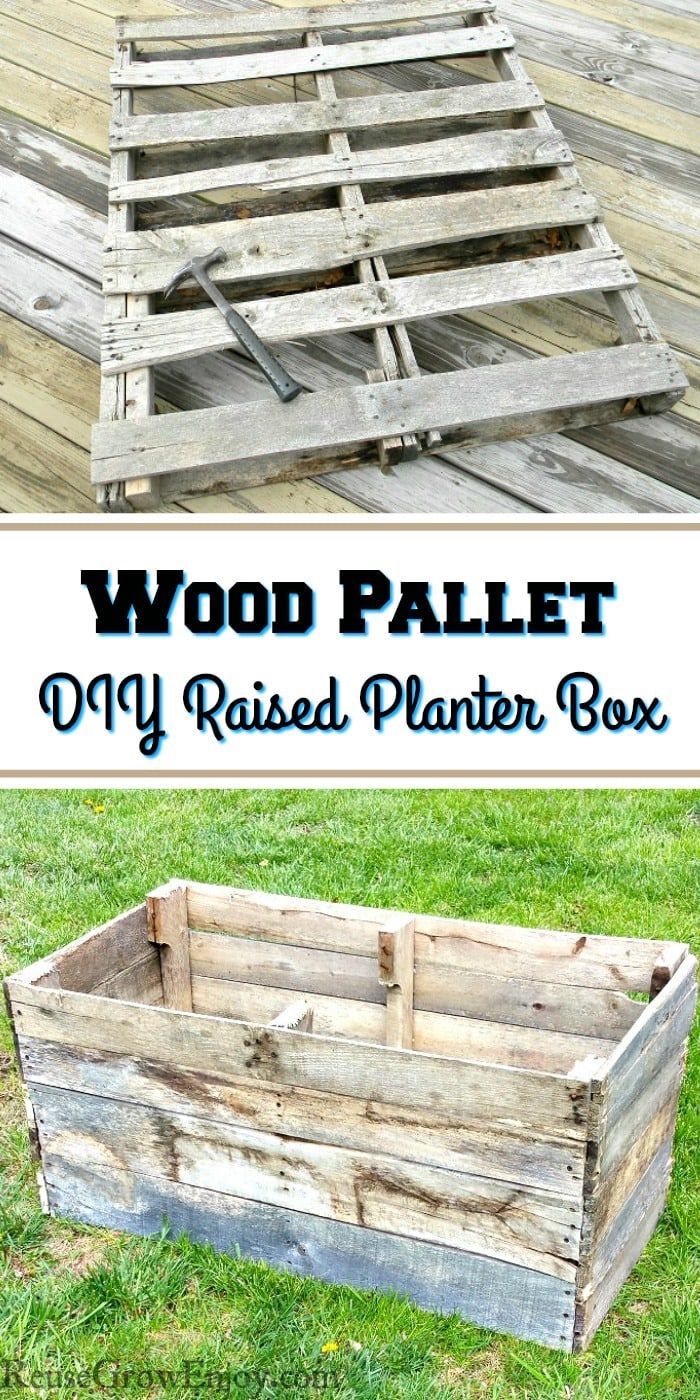 Need some extra growing space this garden season? If you have a pallet, here is a project you can do. I am going to show you step by step how to make this Wood Pallet DIY Raised Planter Box! -   24 garden boxes design
 ideas