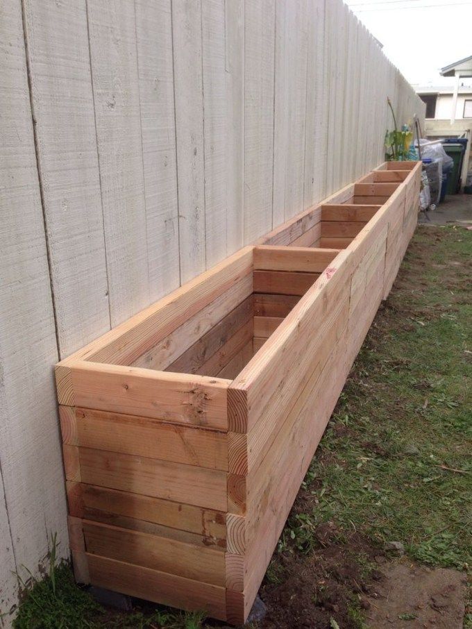 DIY Rustic Wood Planter Box Ideas For Your Amazing Garden (9 -   24 garden boxes design
 ideas