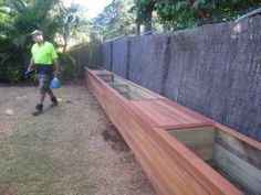 well constructed planter box seating #deck_garden_boxes -   24 garden boxes design
 ideas