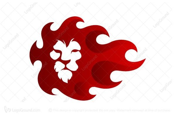 Logo for sale: Flame Lion Logo -   24 group fitness logo
 ideas