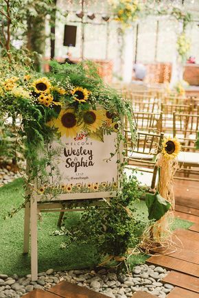 Wesley and Sophia’s Sunflower-Filled Wedding at Glasshouse at Seputeh -   24 indoor garden wedding
 ideas