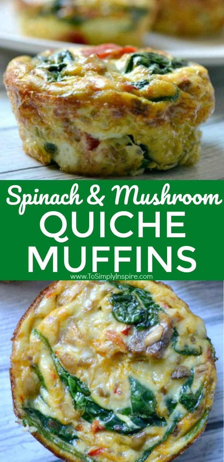 Spinach Quiche Muffins -   24 mushroom recipes clean eating
 ideas