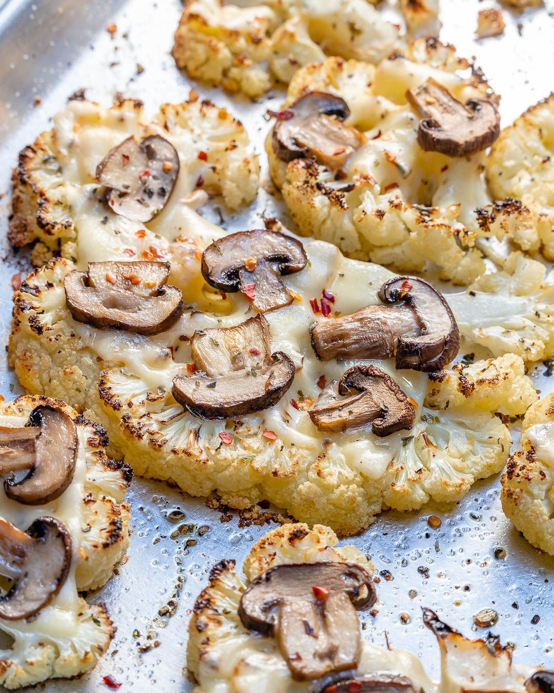 Cheesy Cauliflower Mushroom Steaks -   24 mushroom recipes clean eating
 ideas