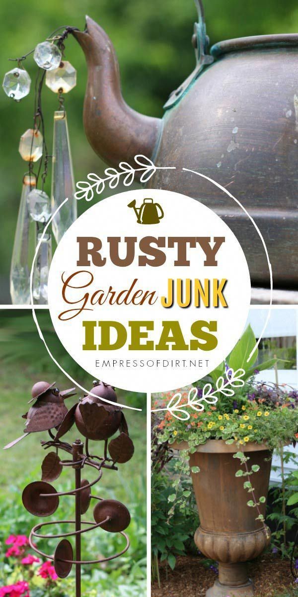 Rusty Garden Art Gallery -   24 recycled garden art
 ideas