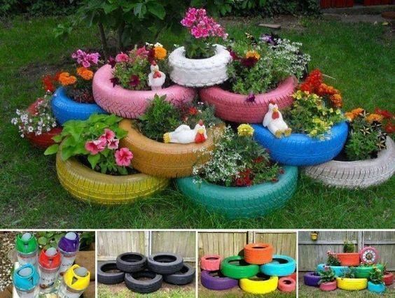 Recycled Garden Planters -   24 recycled garden art
 ideas