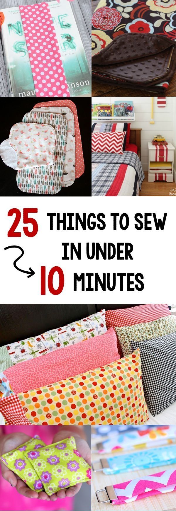 Easy Sewing Projects-25 Things to Sew in Under 10 Minutes -   24 sewing crafts to sell
 ideas