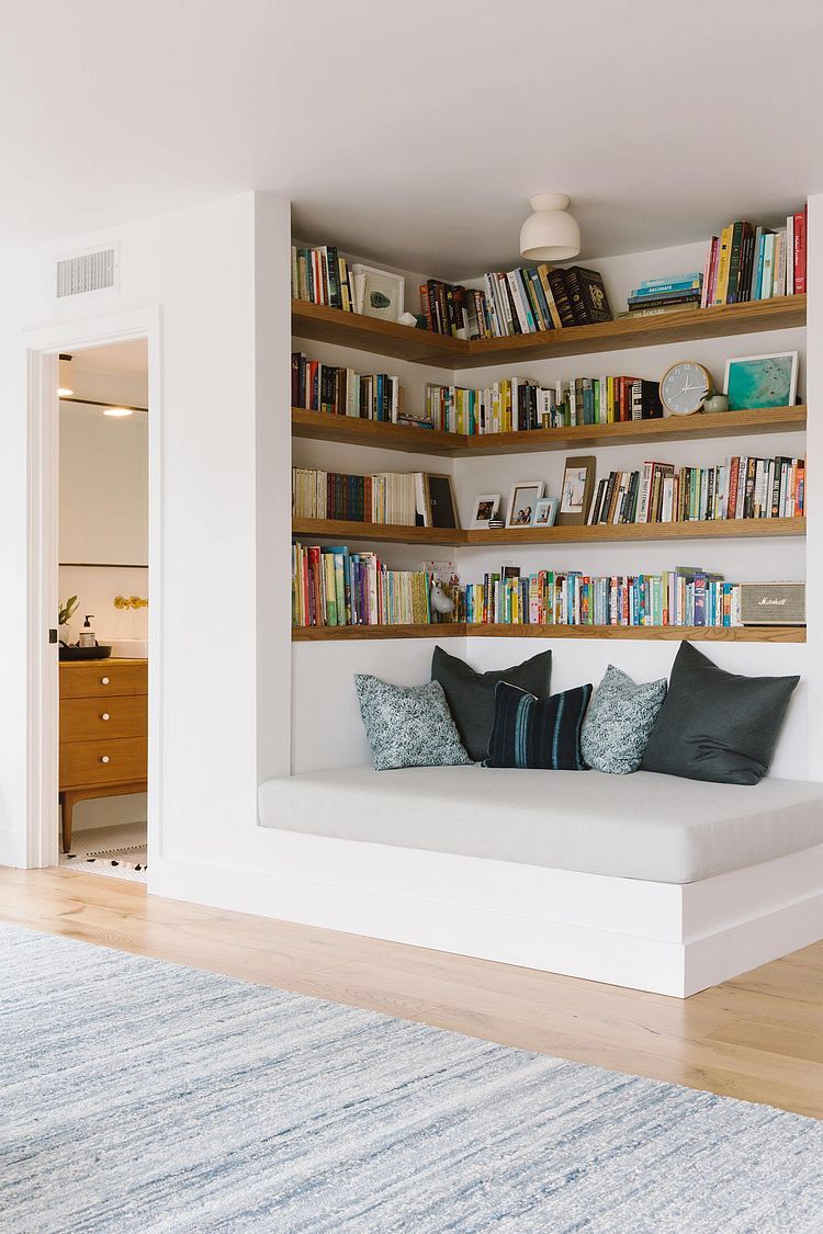 25 diy bookshelf corner
 ideas