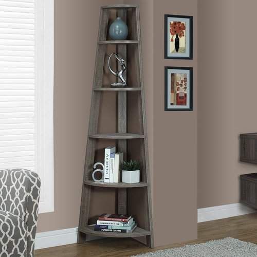 Sandara Corner Bookcase -   25 diy bookshelf corner
 ideas