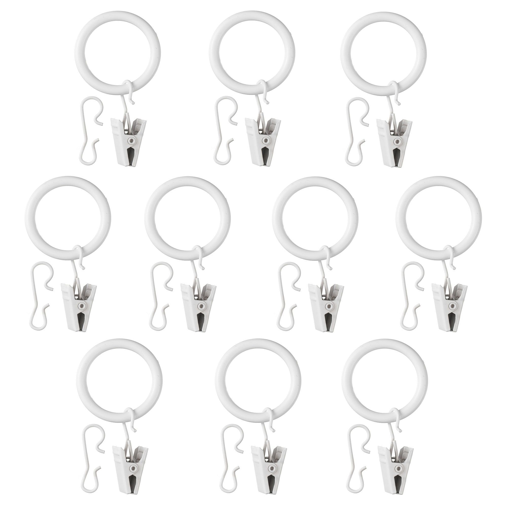 IKEA - SYRLIG Curtain ring with clip and hook white -   25 diy curtains rings
 ideas