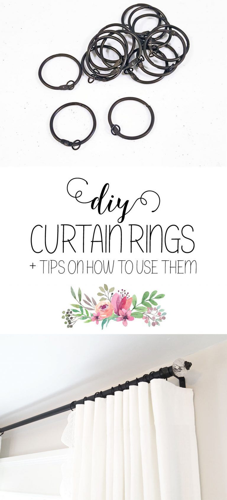 Get a Designer Look for Less by Making your own DIY Curtain Rings -   25 diy curtains rings
 ideas