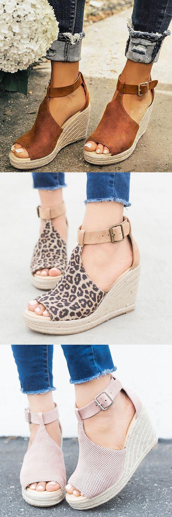 Hot Sale!Women Chic Espadrille Wedges Adjustable Buckle Sandals -   25 mexican style clothes
 ideas