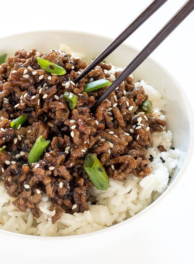 20 Minute Korean Beef Bowls! A shortcut version of traditional Korean Beef served over white rice! -   25 shaved beef recipes
 ideas