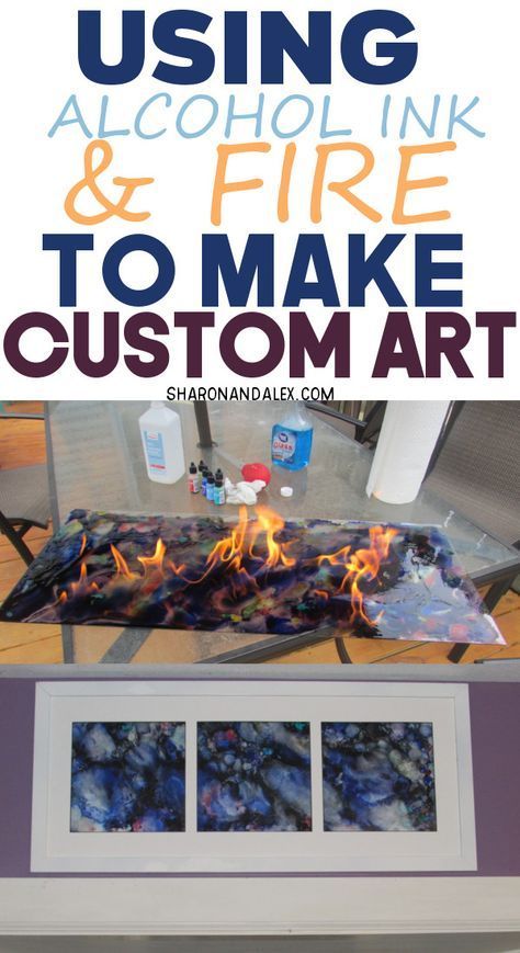 *Alcohol ink is extremely versatile. This is an awesome and budget-friendly way to make some unique art for your walls. And there's fire involved! Bonus! -   25 unique diy art
 ideas