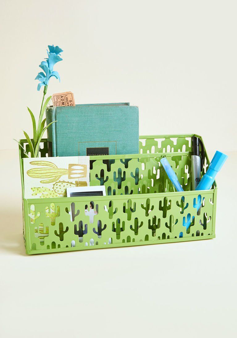 Systematic Saguaros Desk Organizer -   10 teacher desk decor
 ideas