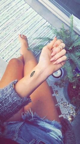 Raylee Small Feather Temporary Tattoo -   13 unique tattoo feathers
 ideas