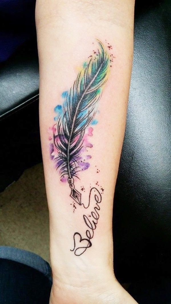 10 Unique Tattoo Designs For Dreamers -   13 unique tattoo feathers
 ideas