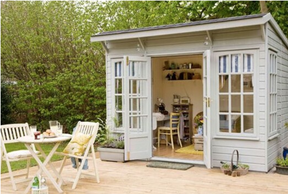 Betty's Backyard Oasis -   14 garden house office
 ideas